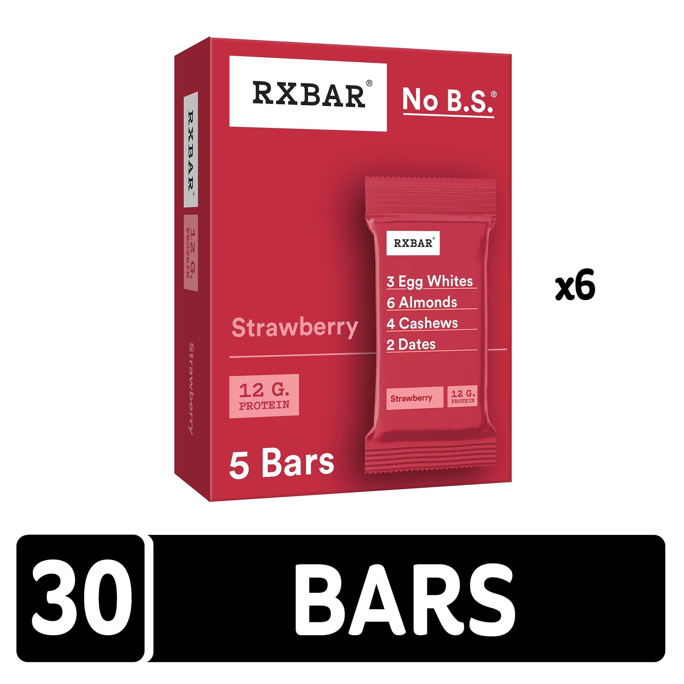 RXBAR Strawberry Bars boxes packaging emphasizes freshness and taste.