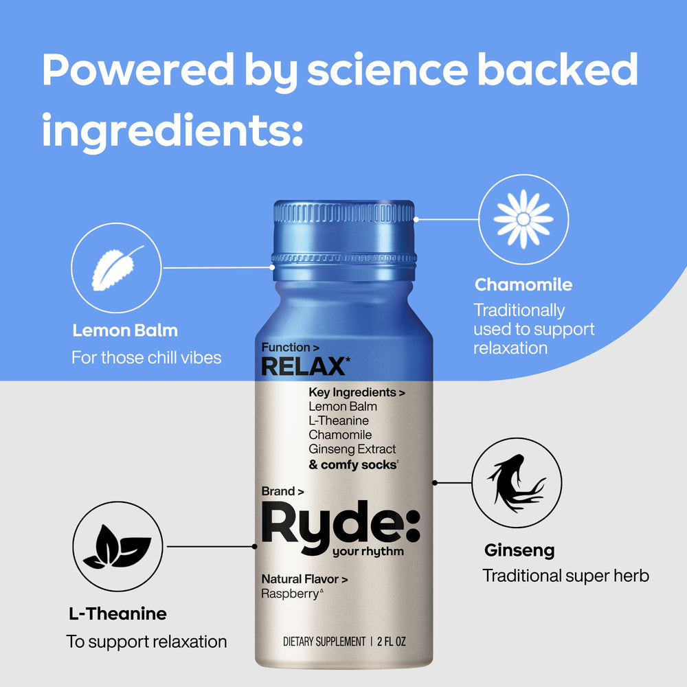 Ryde raspberry flavor shot offers a calming sugar free option
