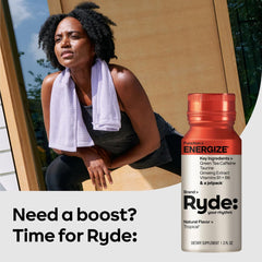 Ryde Energize Shot on-the-go use quick lift during tasks