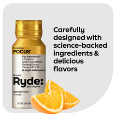 Ryde Focus Shot on-the-go 2oz bottle fits bags and pockets