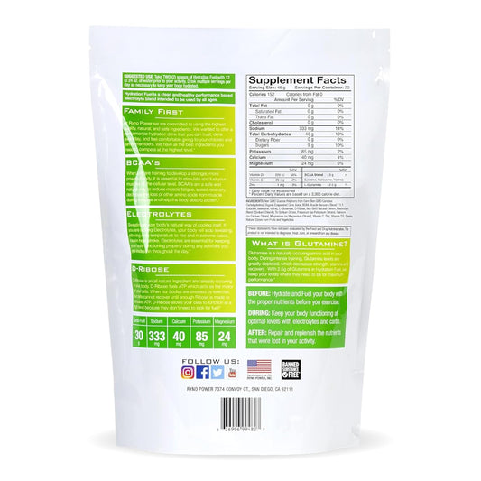 Ryno Power Hydration Fuel Lemon Lime scoop measuring a serving
