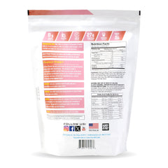 Ryno Power Strawberry whey protein powder scoop highlighting high protein per serving