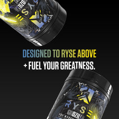 Morning training setup with RYSE Godzilla X Noel Deyzel Pre Workout ready to mix.