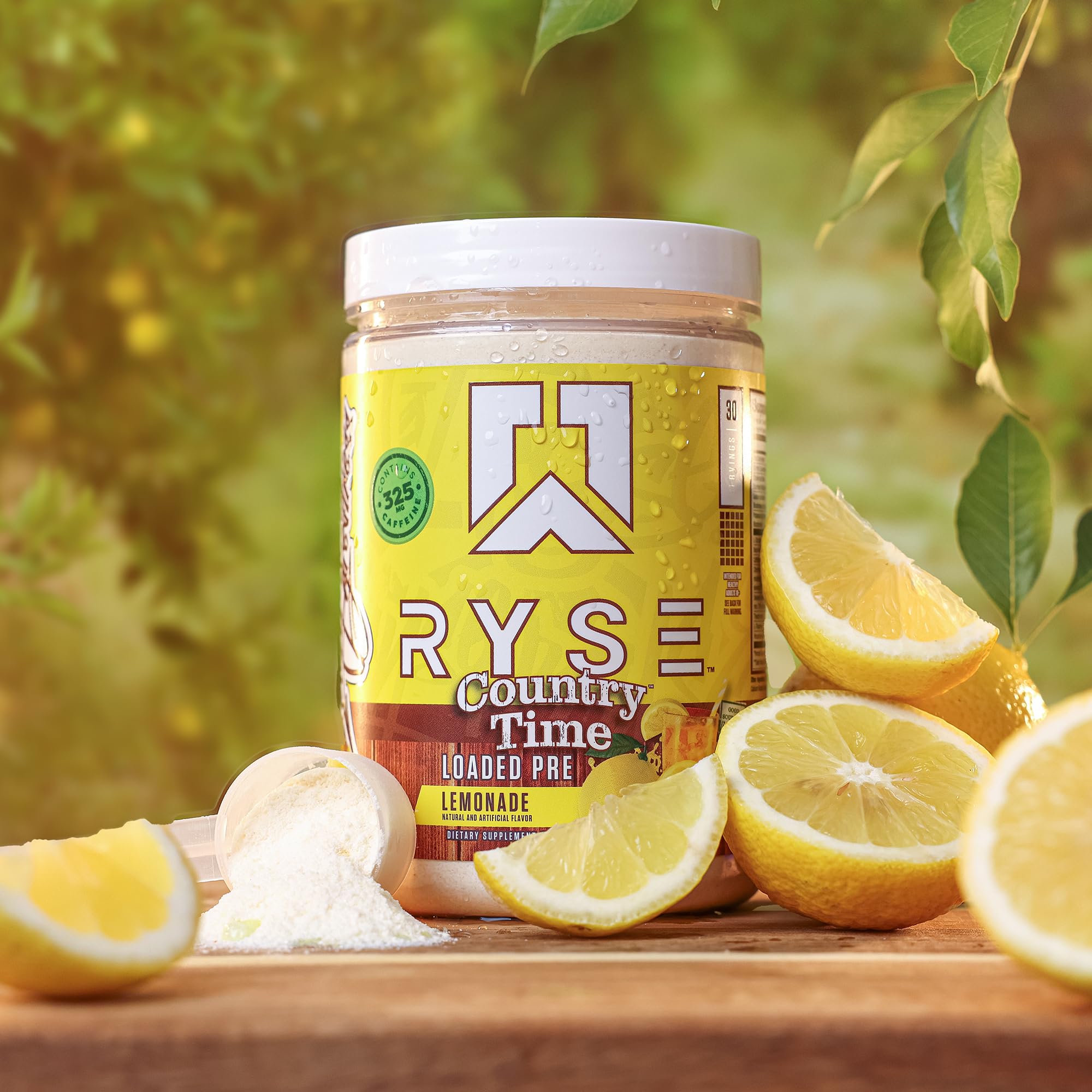 Bottle beside tub signals reliable daily pre-workout routine.