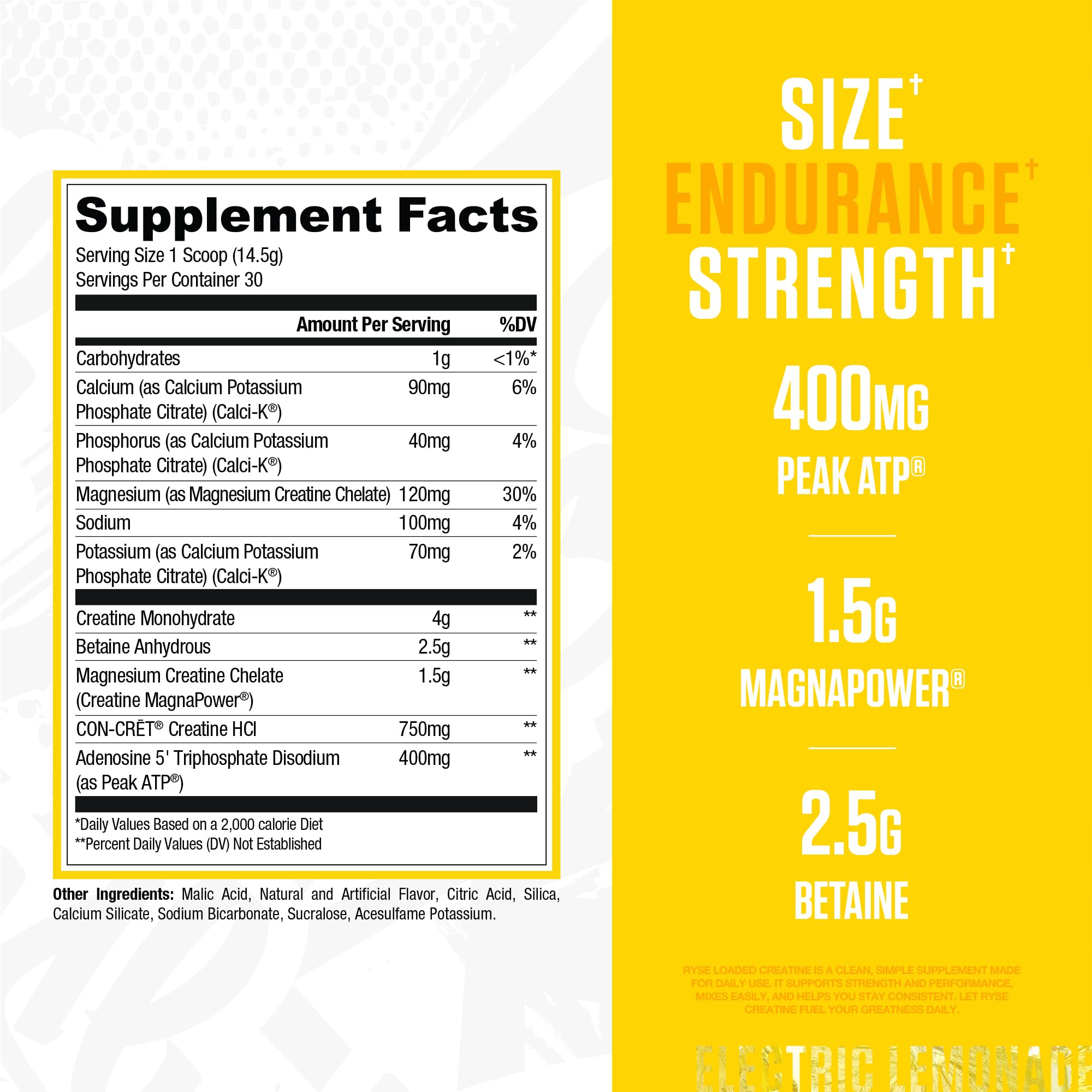 RYSE Loaded Creatine triple complex offers optimized absorption for steady performance.