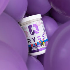 RYSE Loaded Bazooka Grape pump action promotes vascularity during training.