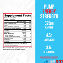 Scoop beside label highlights Citrulline for better pumps.