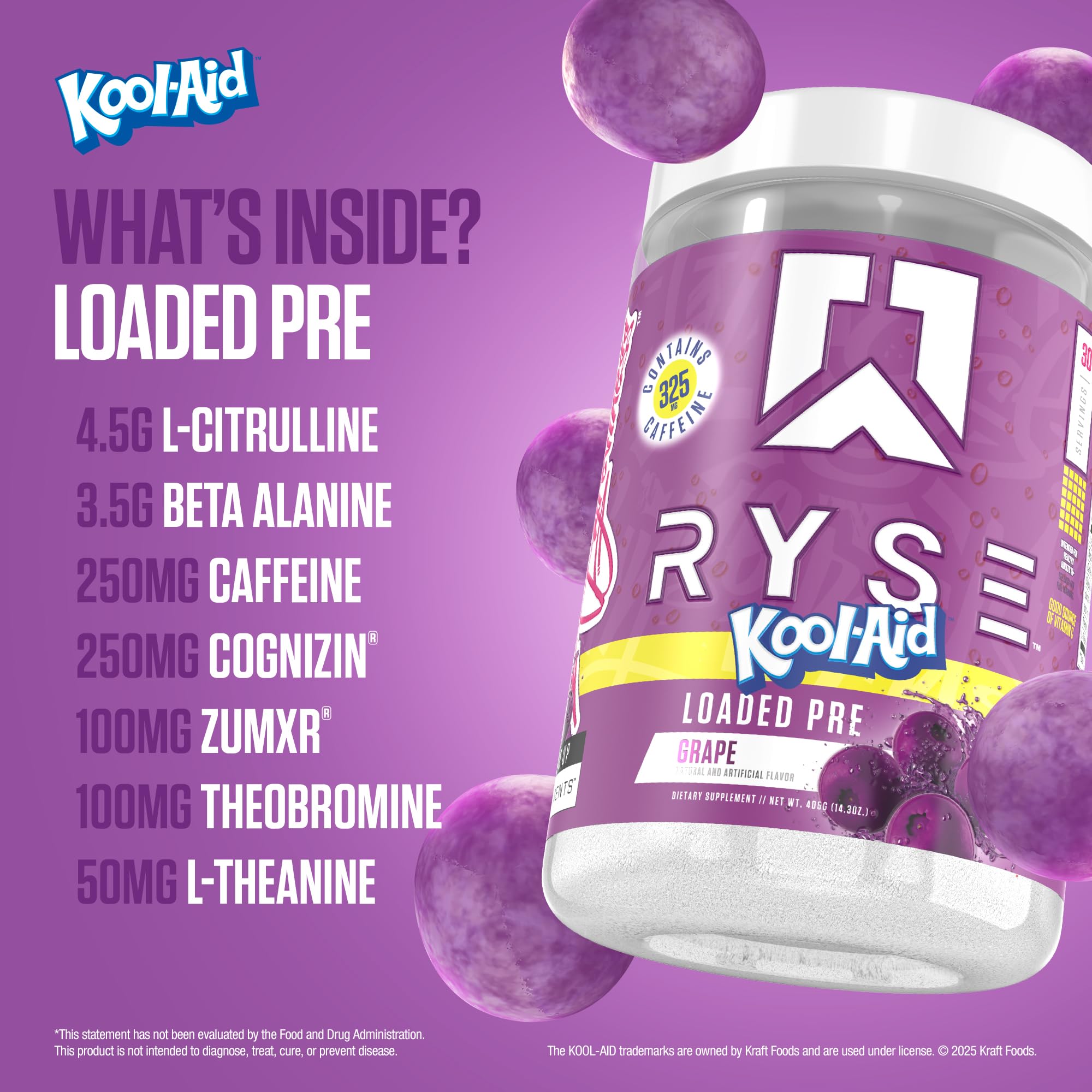 RYSE scoop and powder close-up highlights potent Citrulline and Beta Alanine benefits.