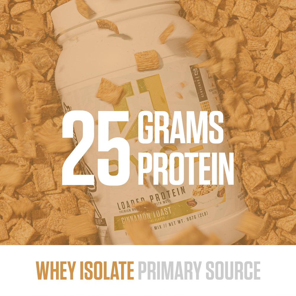 RYSE Loaded Protein Cinnamon Toast shake shows creamy texture and inviting aroma