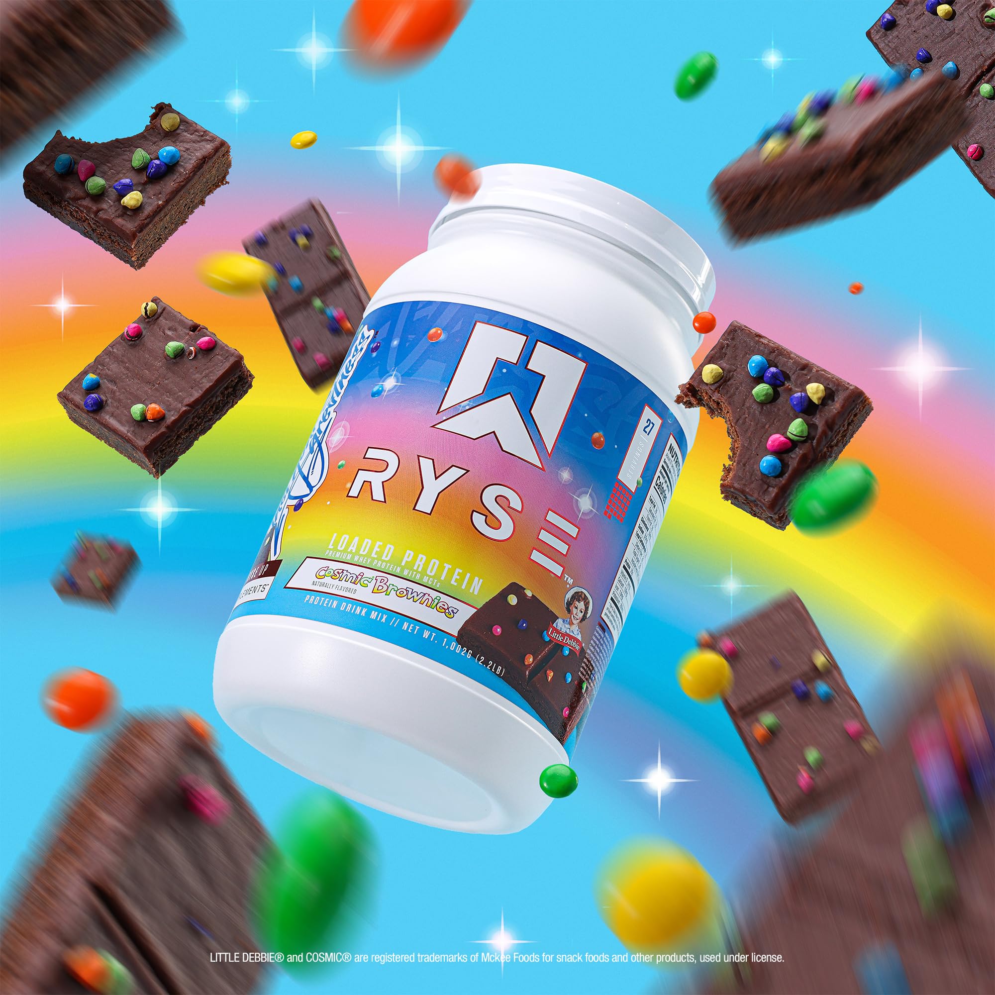 RYSE shake glass revealing creamy texture ideal for dessert-like protein drinks
