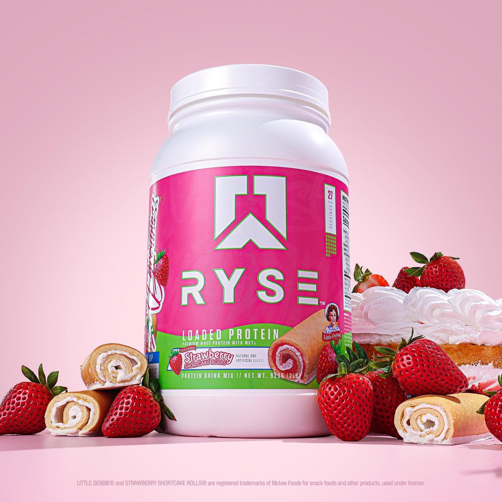 MCT visuals paired with RYSE Loaded Protein illustrate energy-boosting fueling.