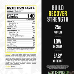 RYSE Loaded Protein Mint Chip label close-up highlights clean ingredients