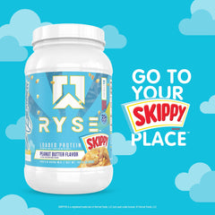 RYSE Loaded Protein Powder Skippy Peanut Butter MCTs icon indicates clean energy support