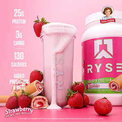 RYSE Loaded Protein with prebiotic fiber for gut-friendly digestion.