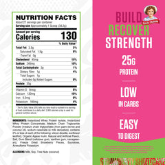RYSE Loaded Protein scoop beside a shake, convenient daily protein source.