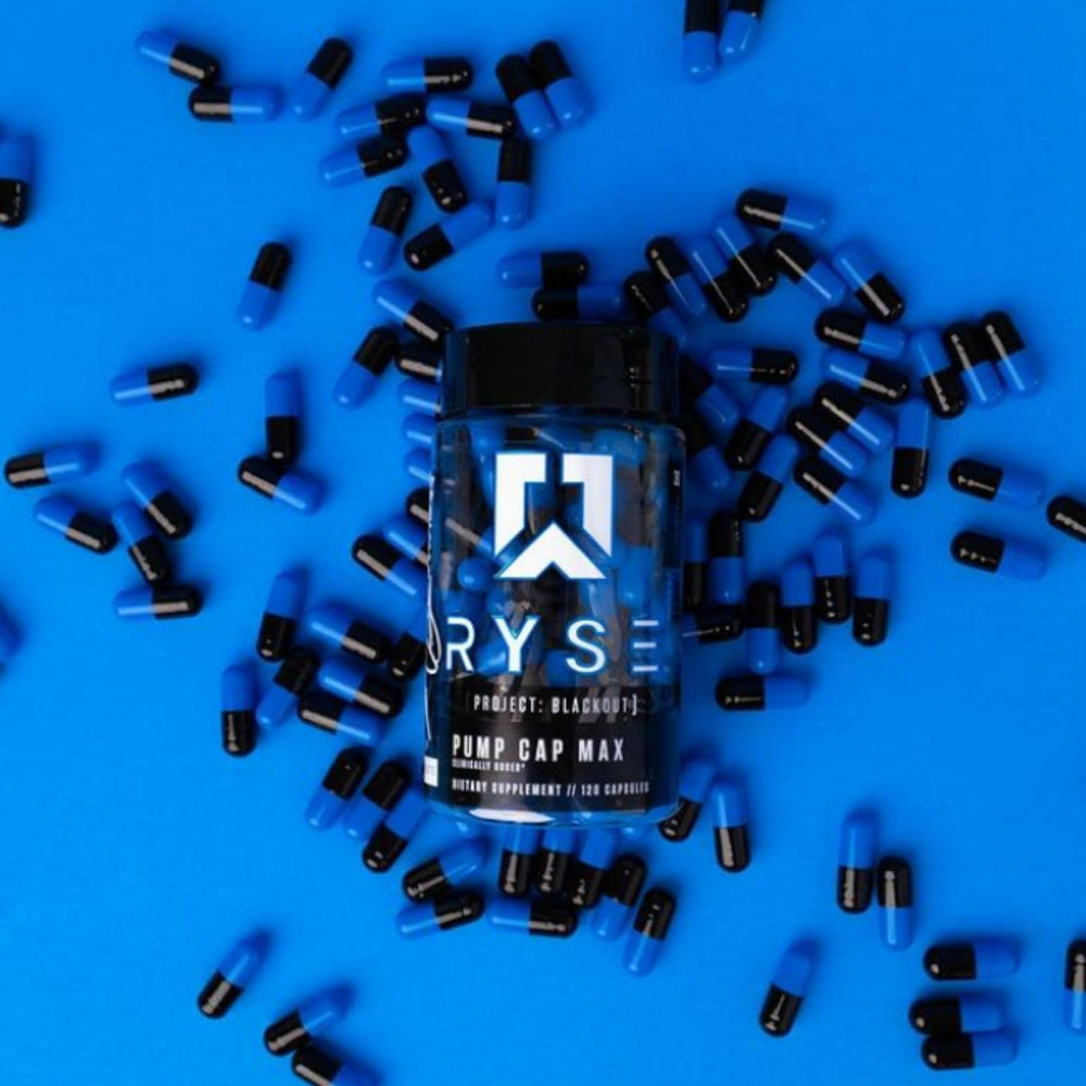 RYSE Project Blackout Pump Cap Max nutrition panel highlights potency and ingredients