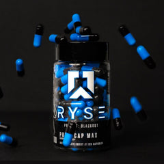 RYSE Pump Cap Max on-the-go pre-workout support in capsule form