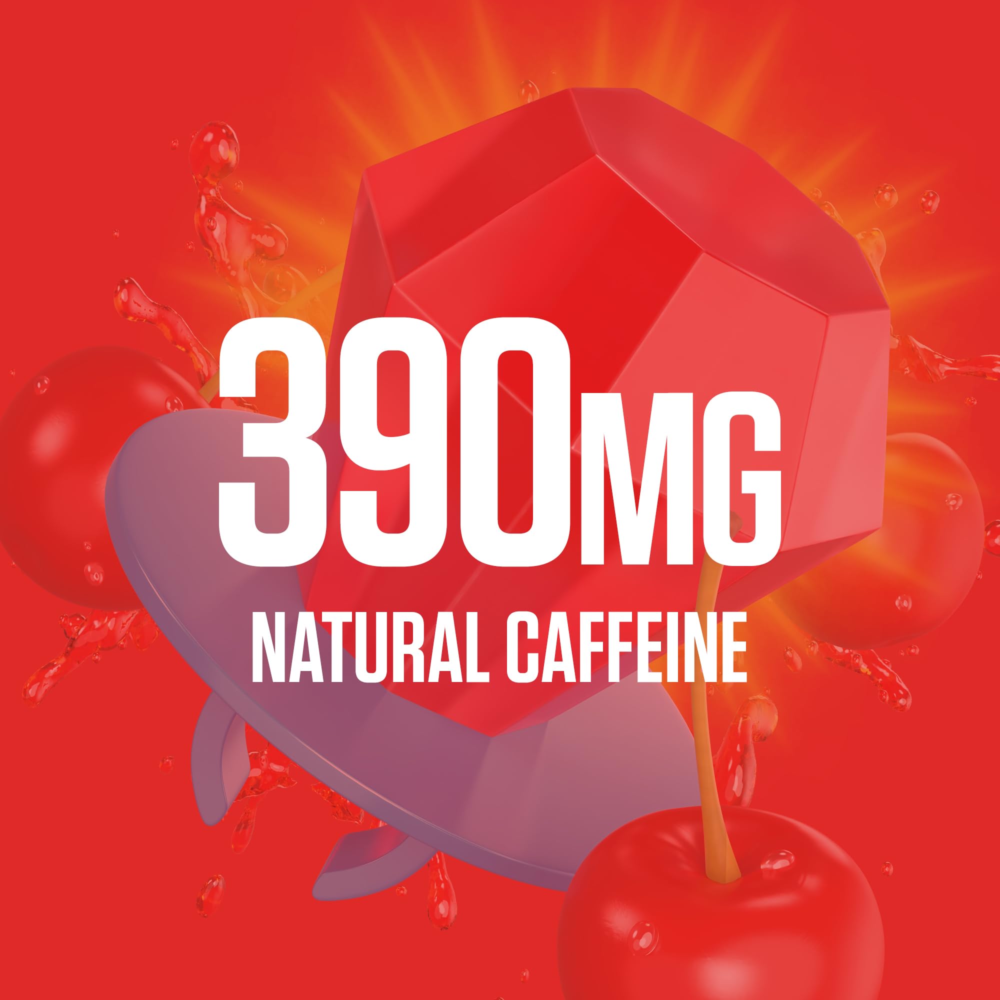 Ring Pop Cherry bottle label close-up shows performance ingredients for training