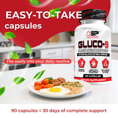 S Nutrition Gluco 9 bottle-on-desk suggests simple routine integration