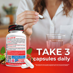 S Nutrition Gluco 9 capsules-dispense demonstrates easy daily use