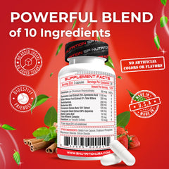 S Nutrition Gluco 9 capsules-in-hand represents portable daily support