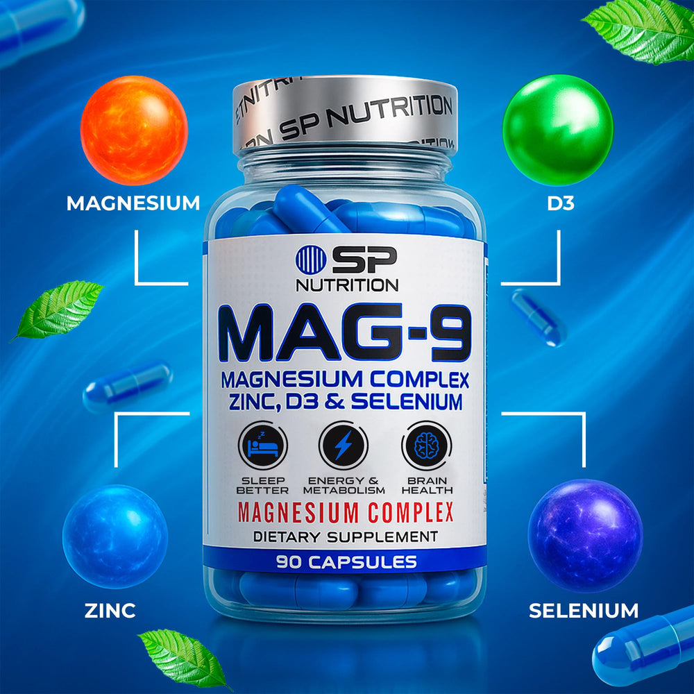 S Nutrition MAG-9 packaging box displays the nine-mineral blend