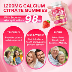 Saajoor calcium citrate gummies ingredient panel emphasizes vegan non GMO formula