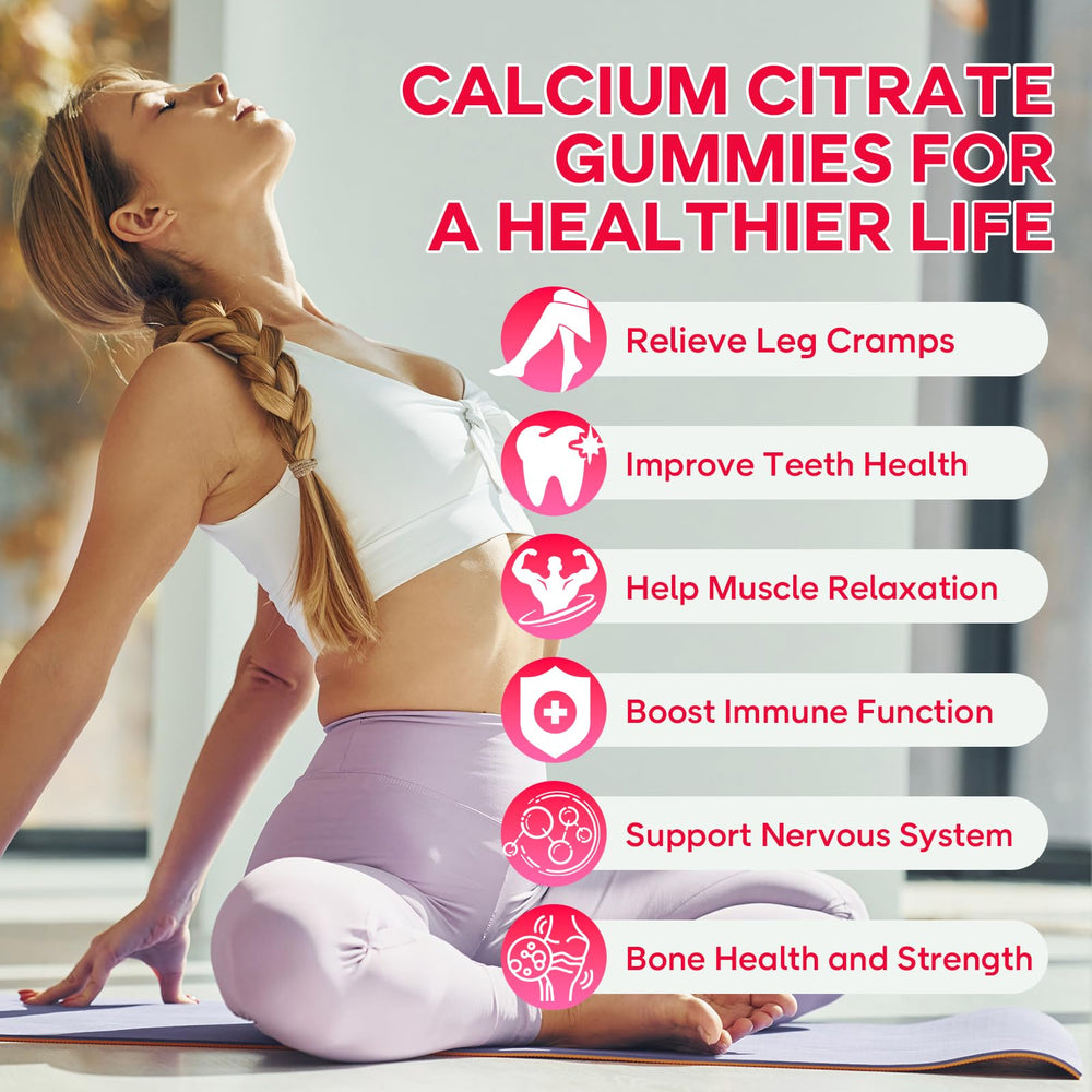 Saajoor calcium citrate gummies texture shows chewy easy to take format