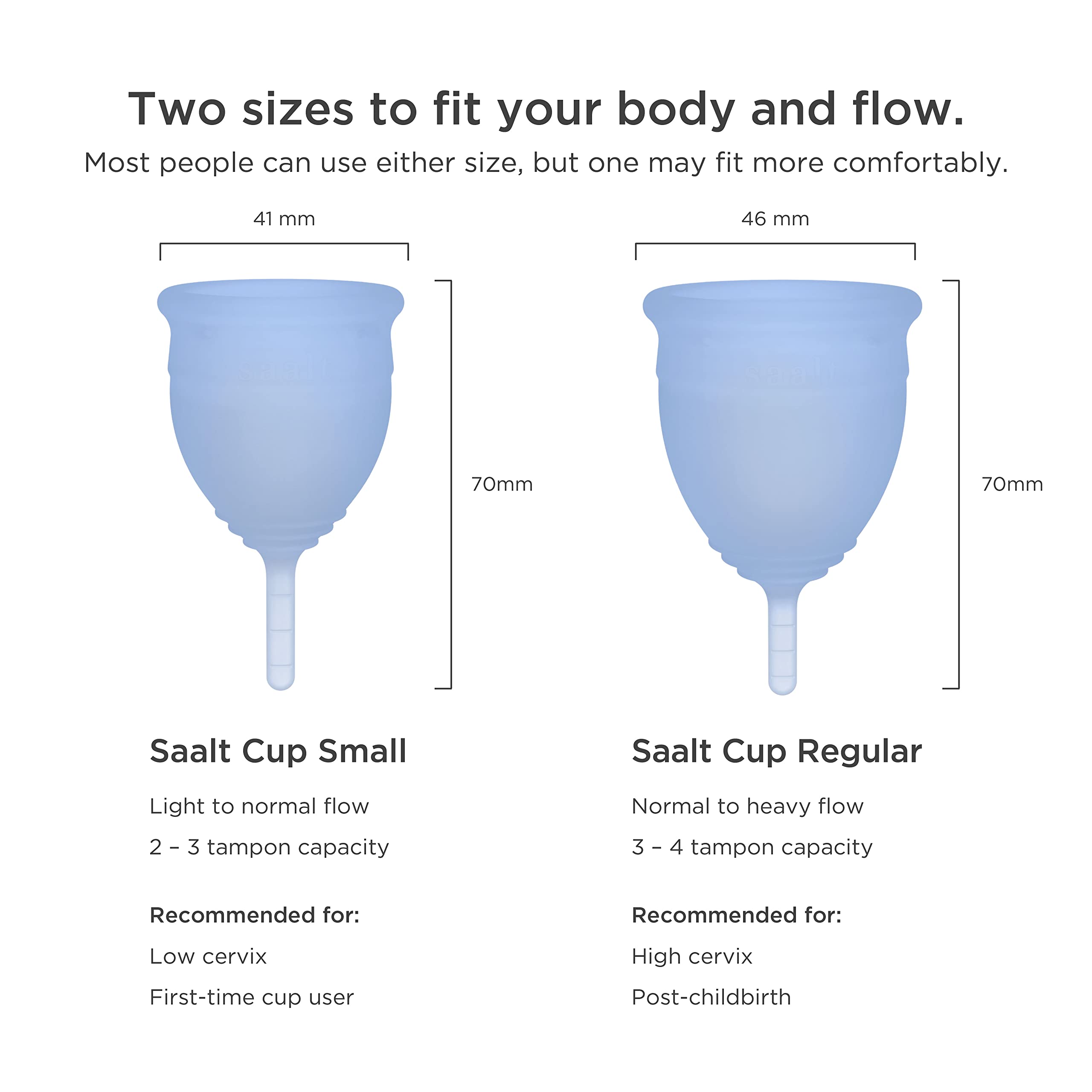 Saalt BPA and latex free construction for sensitive users.