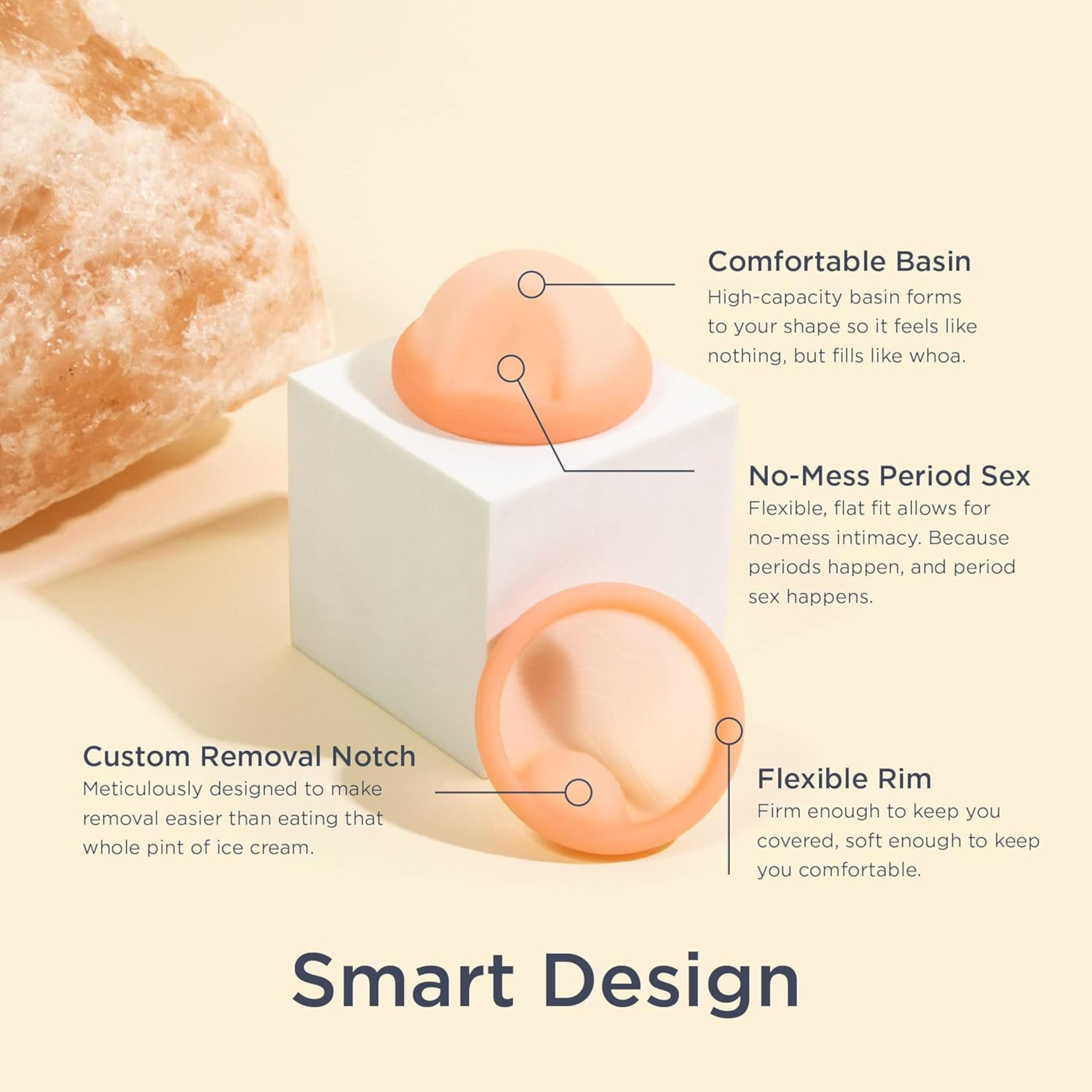 Saalt Disc soft flexible material for comfortable wear during activities.