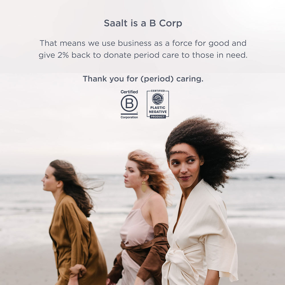 Saalt reusable cup reduces waste and supports eco-friendly periods.