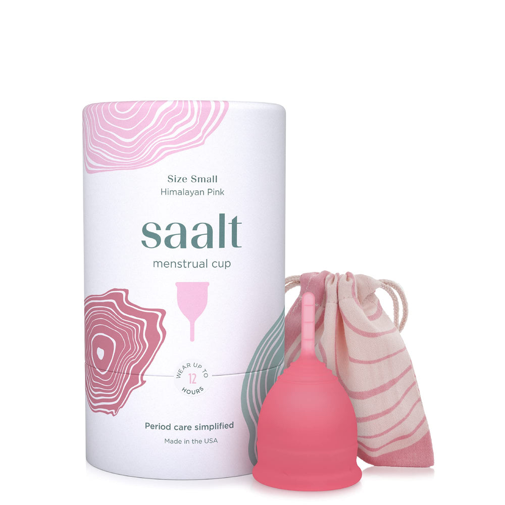 Saalt menstrual cup in Himalayan Pink for reliable leak-free protection.