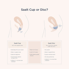 Saalt menstrual cup made with hypoallergenic silicone for gentle wear.