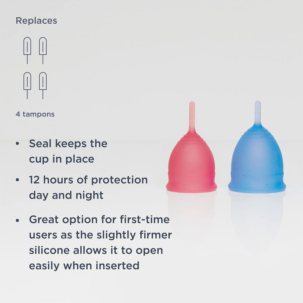 Close-up of Saalt cup, made in USA from medical-grade silicone.