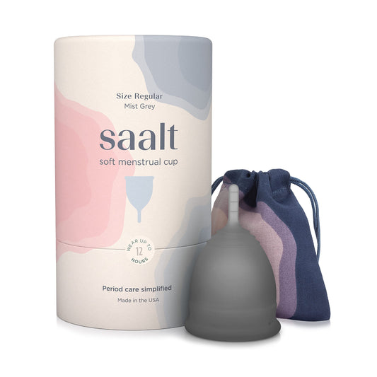Saalt Soft Cup in regular-fit wear for all-day protection.