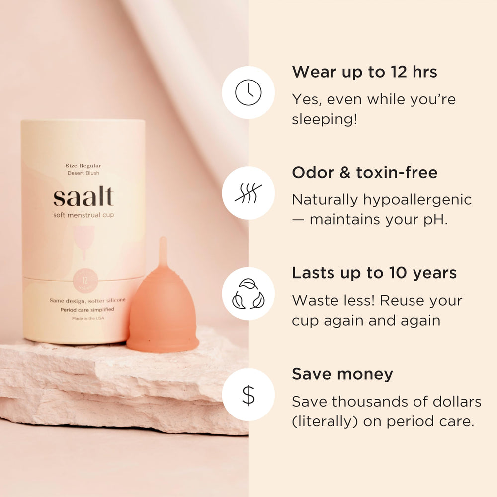 Saalt Soft silicone close-up shows smooth, hypoallergenic texture