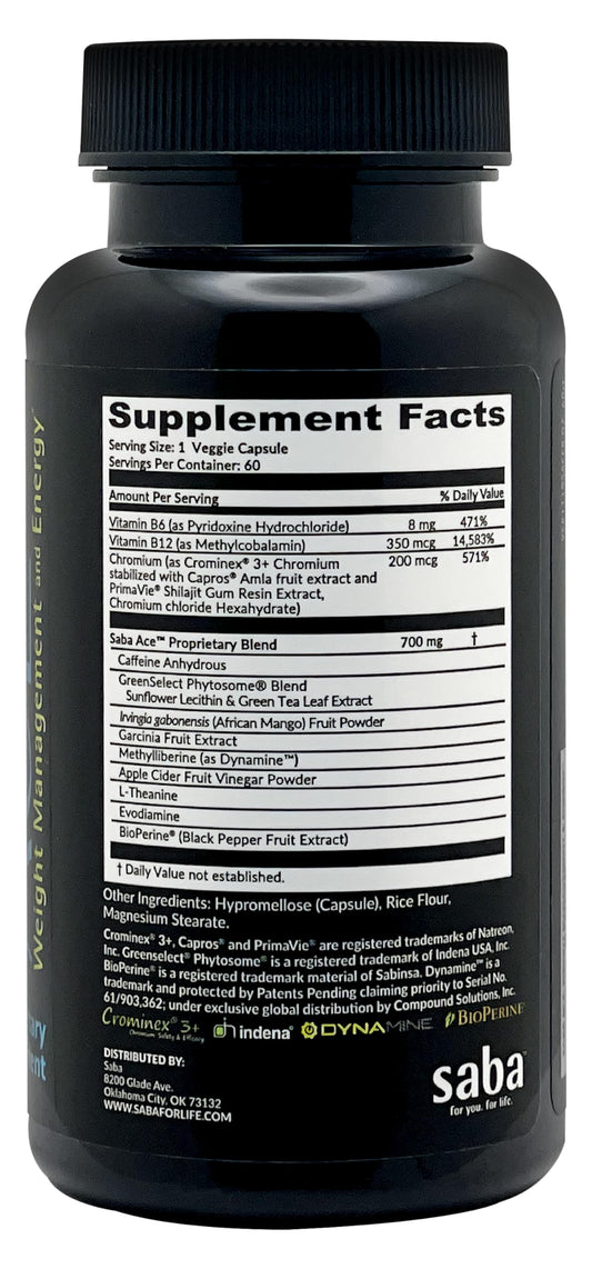 Saba ACE capsules-pack demonstrating convenient daily use