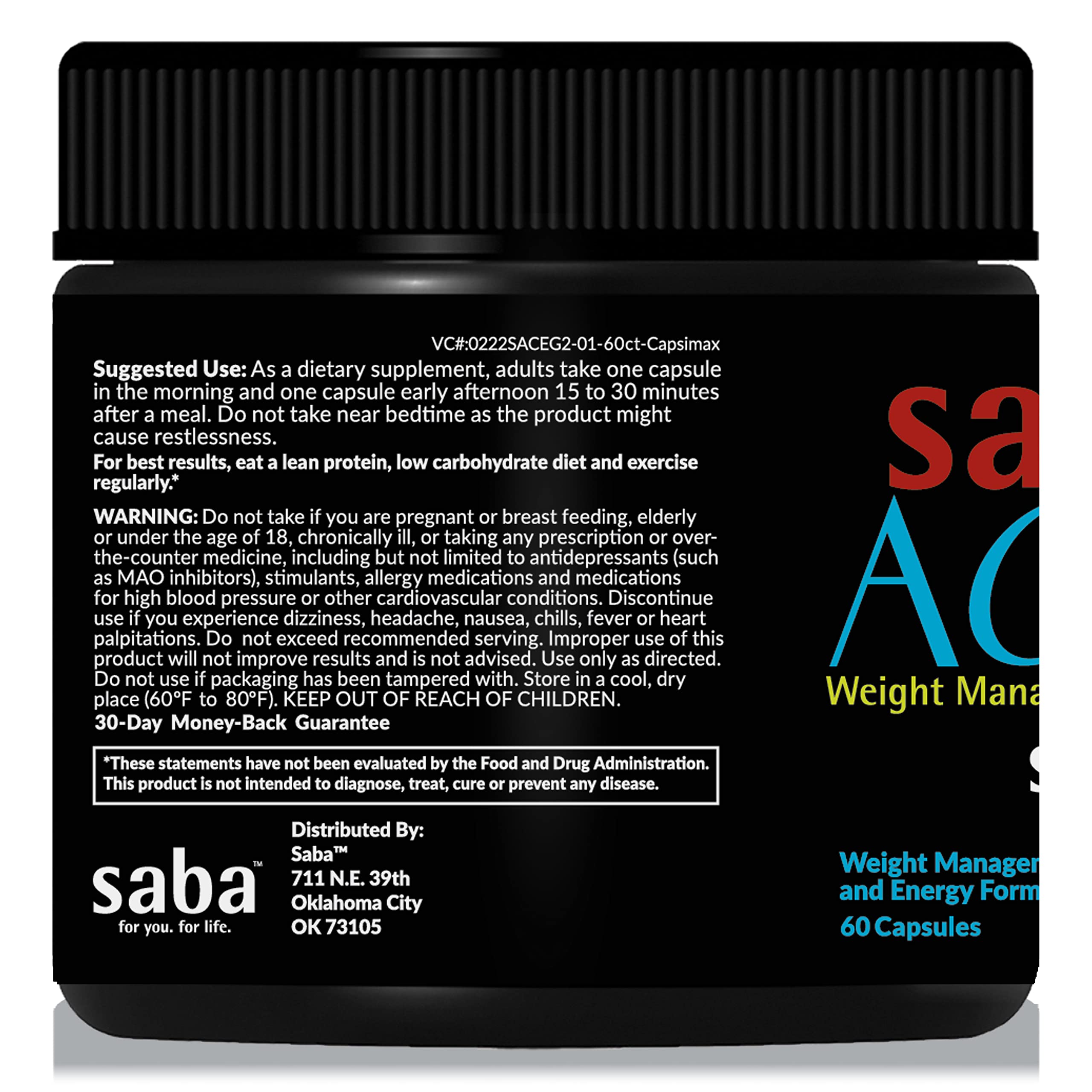 Close-up of capsules highlighting Capsimax and CarnoSyn blend
