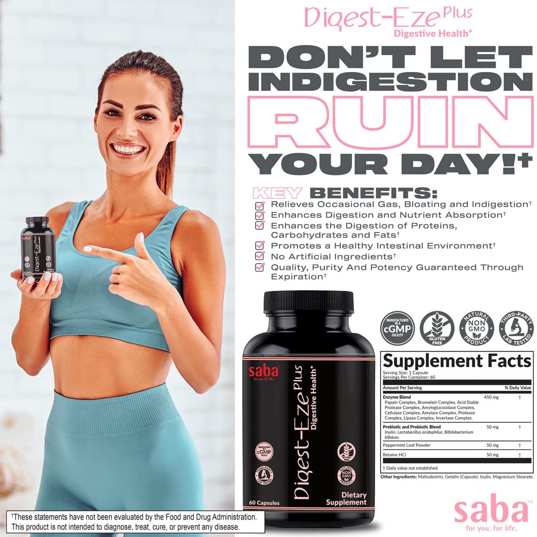 Saba Digestive-EZE Plus betaine-hcl ingredient close-up highlighting digestion support.
