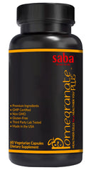 Saba Pomegranate Plus bottle with capsules for daily antioxidant support