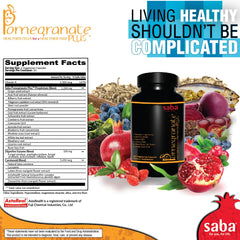 Saba Pomegranate Plus convenient capsule format for meals or on-the-go