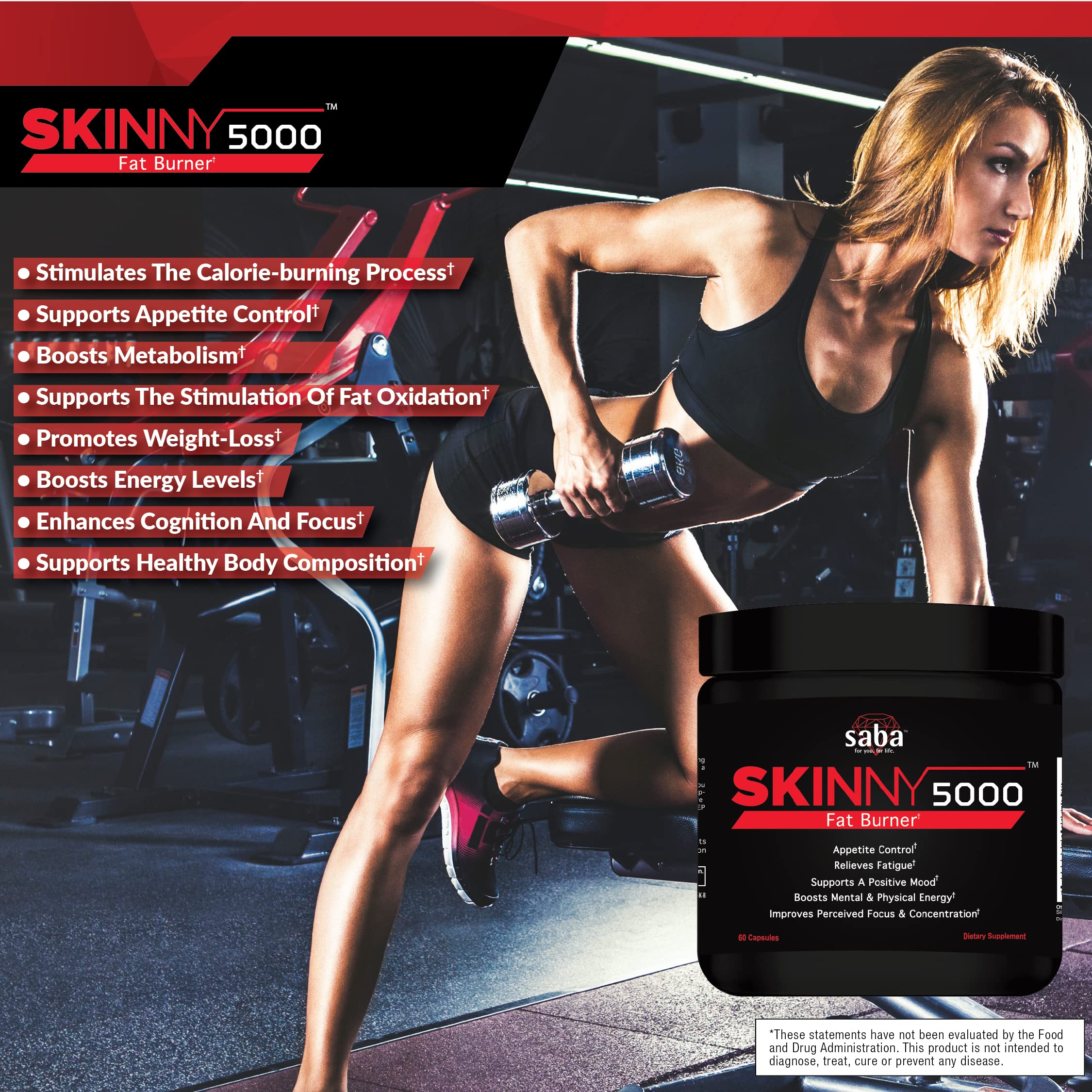 Saba Skinny 5000 ingredients panel aids informed use.