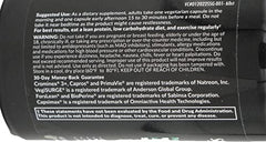 Saba SlimGenix bottle label detail showing clinical ingredients