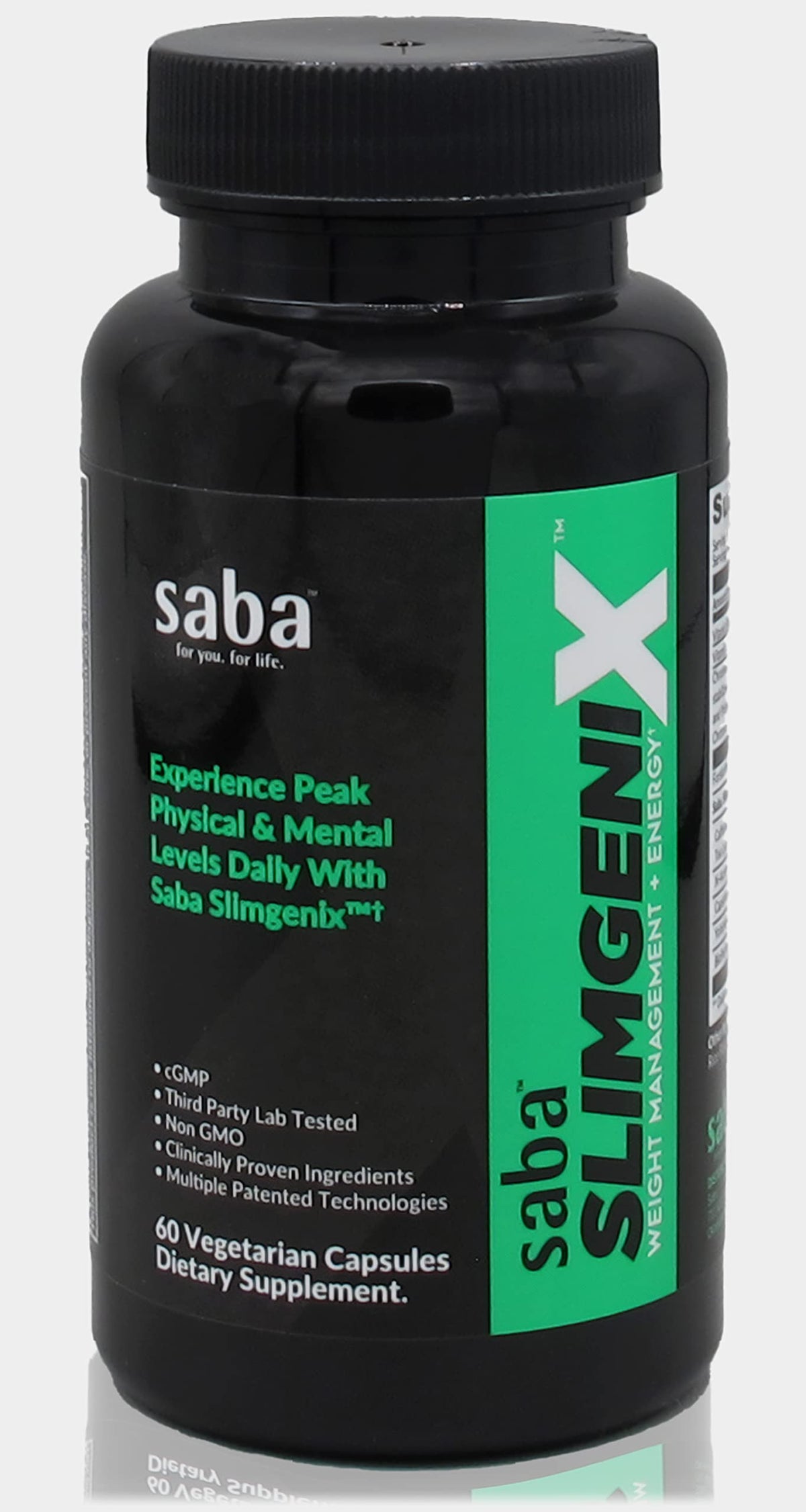 Saba SlimGenix energy bottle ready for daily use to boost focus