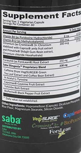 Saba SlimGenix preworkout use for daytime energy and focus