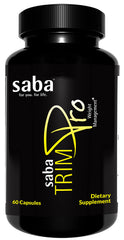 Saba TrimPro capsule close-up highlighting thermogenic energy support.