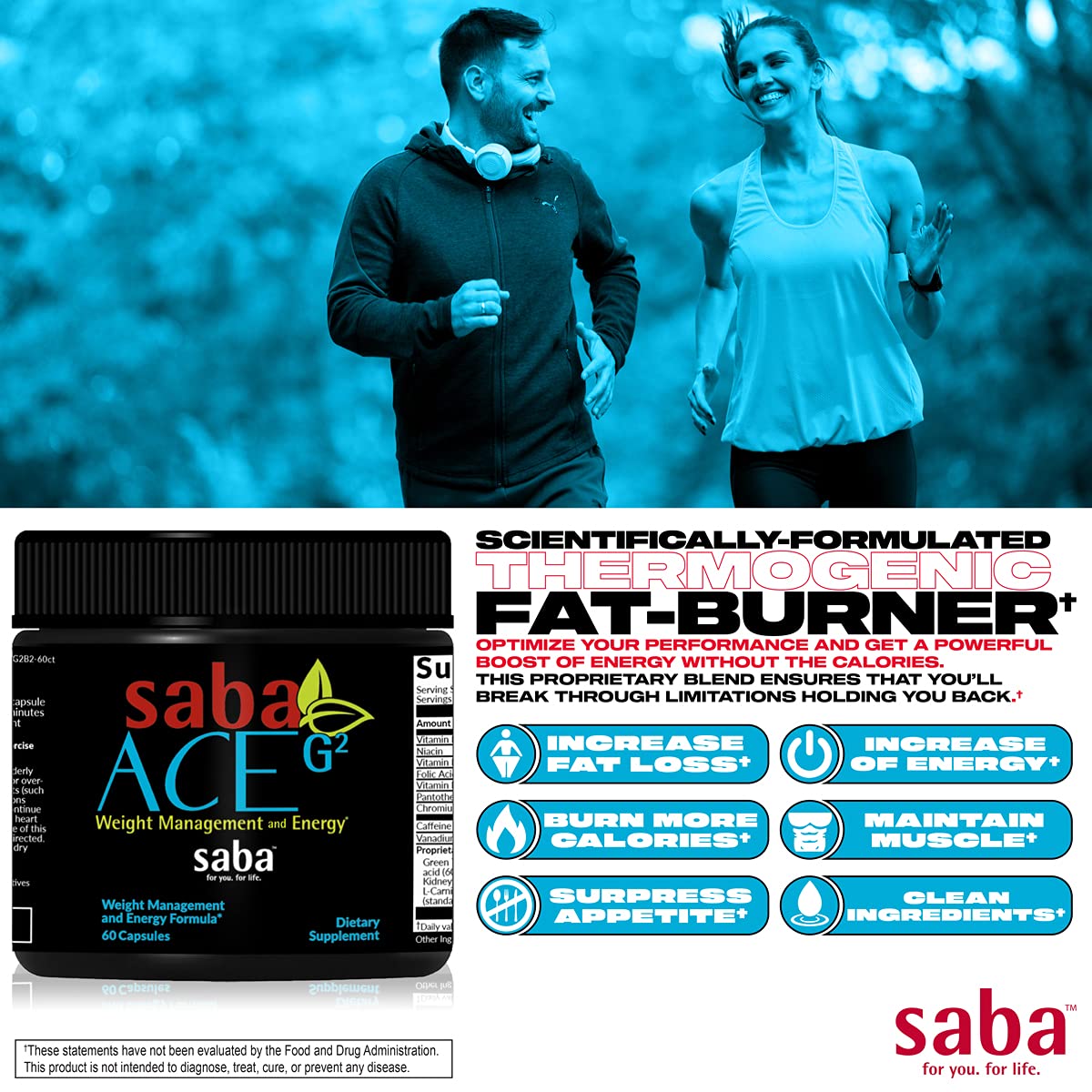 Saba ACE G2 capsules-closeup for steady daily energy.
