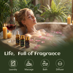 SACATR 50pcs essential oil set eucalyptus bottle for refreshing diffusions.