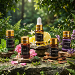 SACATR 50pcs essential oil set sandalwood bottle for grounding scent.