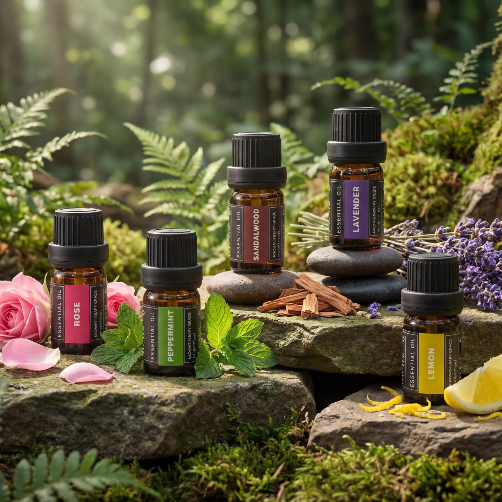 SACATR peppermint oil bottle perfect for refreshing inhalations and cooling massages.